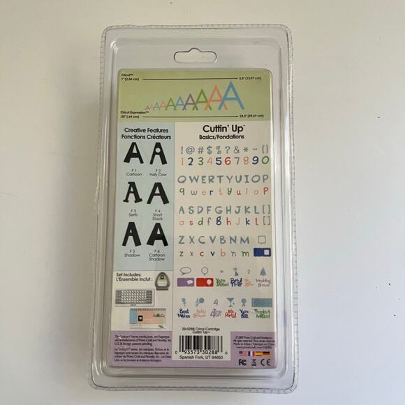 Provo Craft Cricut ABC Cuttin' It Up Font Cartridge Alphabet 29-0288 NEW SEALED - Picture 2 of 4